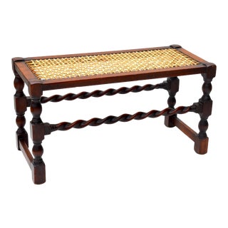 Antique Cape Dutch Stinkwood Riempies Bench For Sale