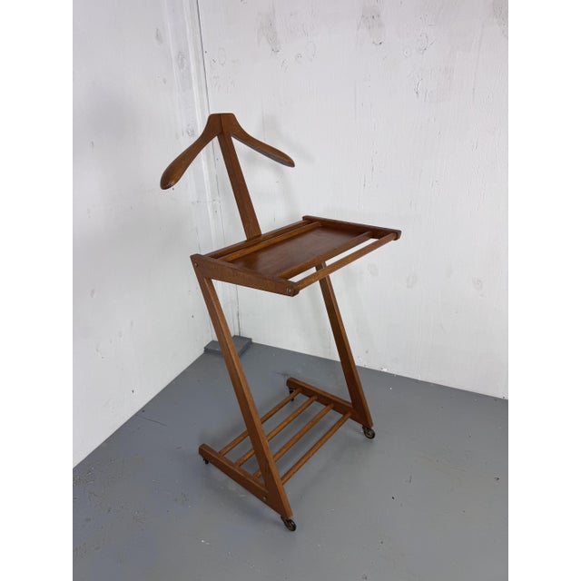 Mid-Century Modern Mid-Century Modernist Wooden Zigzag Valet Stand from Opal, 1950s For Sale - Image 3 of 12