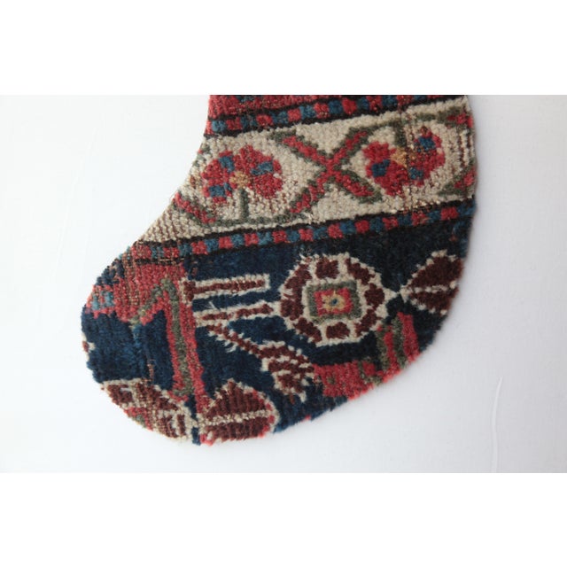Handmade Kilim Stocking From Vintage Rug – Festive Boho Luxe For Sale - Image 4 of 6