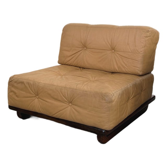 1980s Rosewood Italian Leather Chairs For Sale