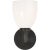 Wilton Single Bath Light in Bronze with White Glass Designer: Chapman & Myers Height: 10.25" Extension: 8.75" Backplate:...