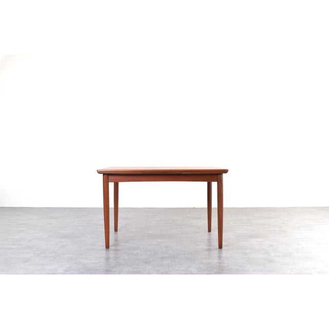 Mid-Century Modern Mid-Century Danish Teak Extendable Dining Table, 1960s For Sale - Image 3 of 18