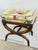 Vintage Floral Xbase Ottoman For Sale In Charleston - Image 6 of 11