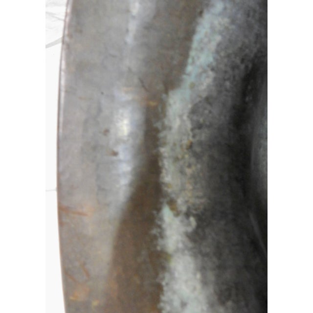 Metal 1900s Vintage Italian Hammered Brass Planter For Sale - Image 7 of 9