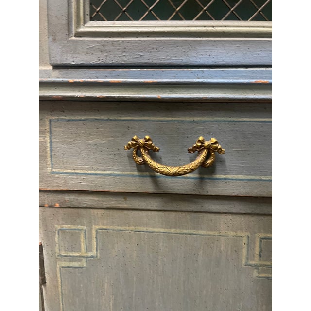 Vintage French Provincial Painted Corner Cabinet For Sale - Image 12 of 12