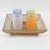 Mid-Century Modern Italian Lucite, Rattan and Brass Barware Serving Tray, circa 1970 For Sale - Image 3 of 10