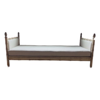 French Faux Bamboo Daybed, 20th Century For Sale