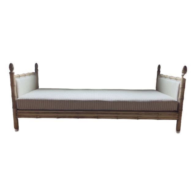 French Faux Bamboo Daybed, 20th Century For Sale