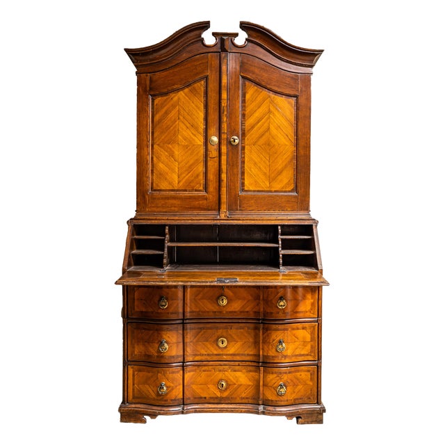 Baroque Slant-Front Secretary, Mid-18th Century For Sale