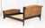 Rattan and Ebonized Wood Queen Sleigh Bed Frame For Sale - Image 11 of 11
