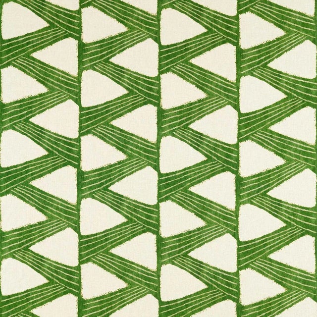 Zoffany Kanoko Fabric in Green - a Sample For Sale