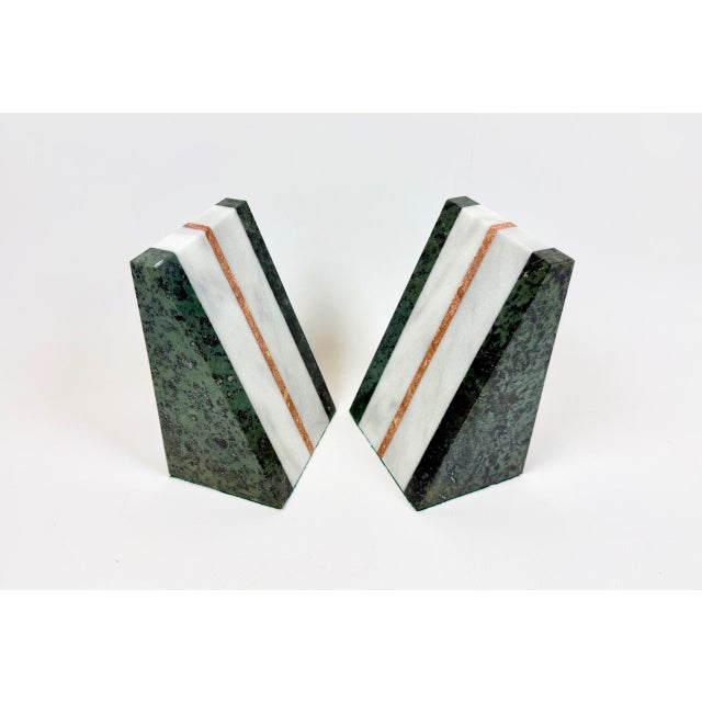 Stone Vintage Art Deco Marble Bookends, 1940s, Set of 2 For Sale - Image 7 of 11