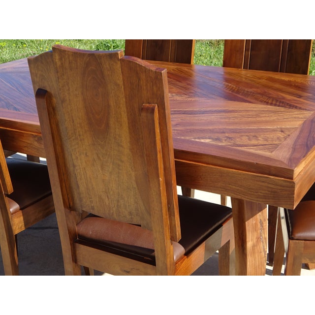 Wood Walnut Extendable Dining Table, 1950s For Sale - Image 7 of 18