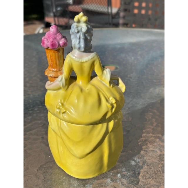 Art Deco Rare Porcelain Powder Box For Sale - Image 3 of 5