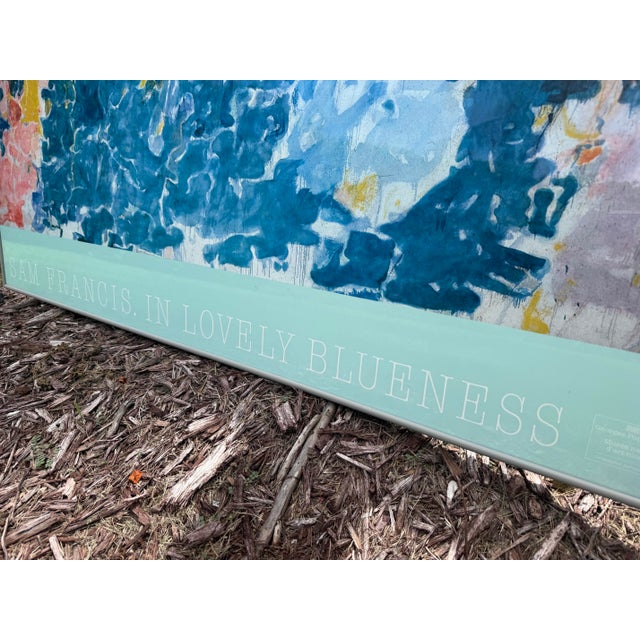 1980s 1985 Sam Francis “In Lovely Blueness” Framed Centre Georges Pompidou Paris Exhibition Poster For Sale - Image 5 of 12