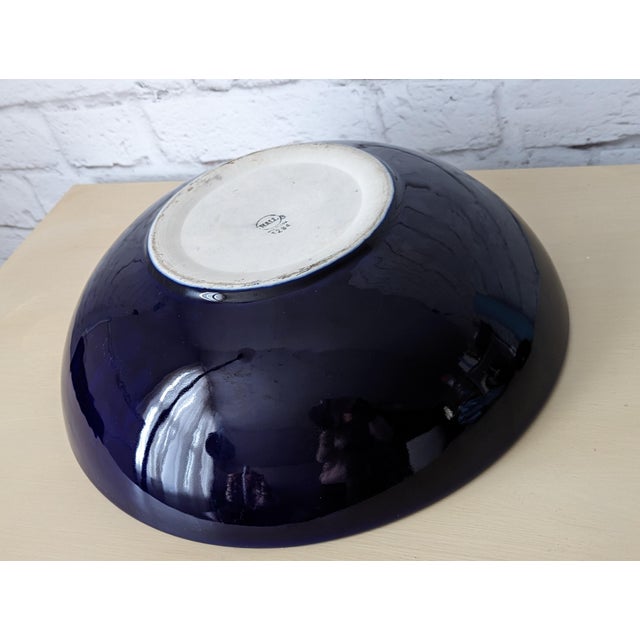 1950's Hall Pottery Cobalt Blue Centerpiece Bowl Chairish