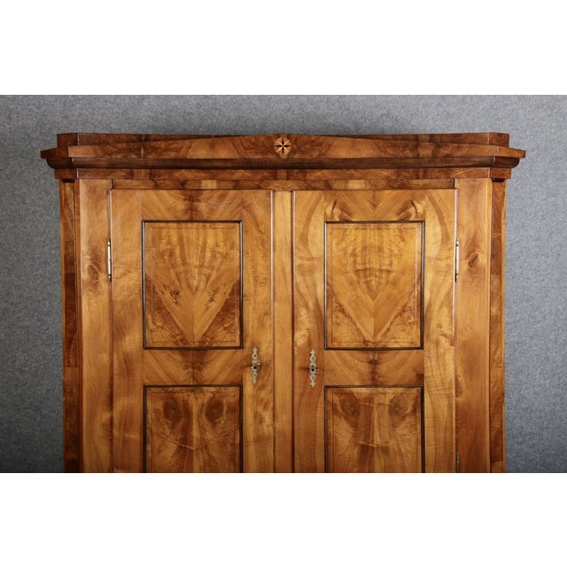 Antique Biedermeier Cabinet in Walnut, 1820s For Sale - Image 14 of 18