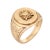 Finely detailed antique Victorian family crest signet ring (circa 1898), crafted in 10 karat yellow gold. The oval signet...
