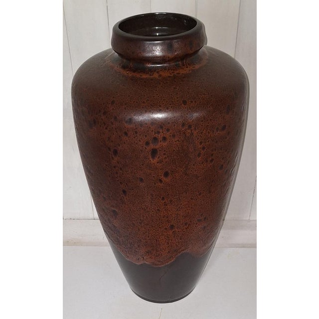 Large Vintage Ceramic Vase in Fat Lava Style, 1970s, in Very Good conditions. Designed 1970 to 1979