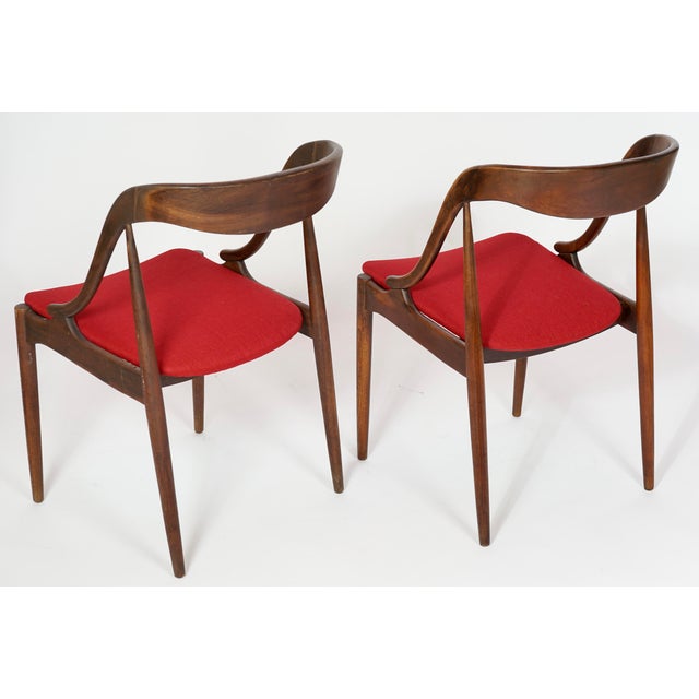 Mid 20th Century Mid Century Vintage 1960s Danish Johannes Andersen for Uldum Mobelfabrik Set of 2 Dining /Accent Chairs For Sale - Image 5 of 10