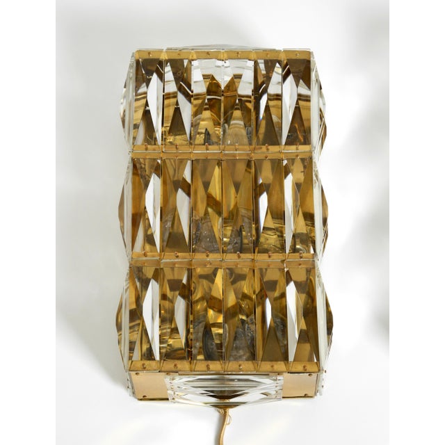 Vintage Brass Wall Lamps with Crystal Shades by Bakalowits & Söhne, 1960s, Set of 2 For Sale - Image 9 of 18