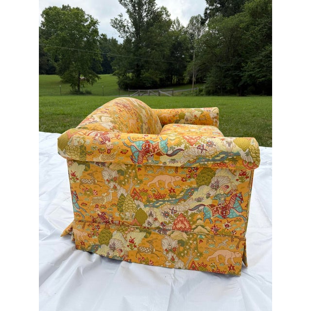 Mid-Century Chinoiserie Loveseat Sofas - A Pair For Sale - Image 11 of 16