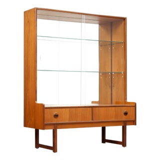 Mid Century Teak China Display Cabinet by Turnidge of London For Sale