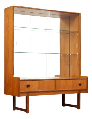 Mid Century Teak China Display Cabinet by Turnidge of London