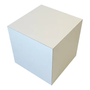 Modern White End Table or Pedestal, Postmodern, Late 20th Century