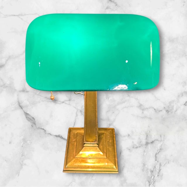 1910s Emeralite Baker’s Desk Lamp From h.g. McFadden & Co. For Sale - Image 4 of 14