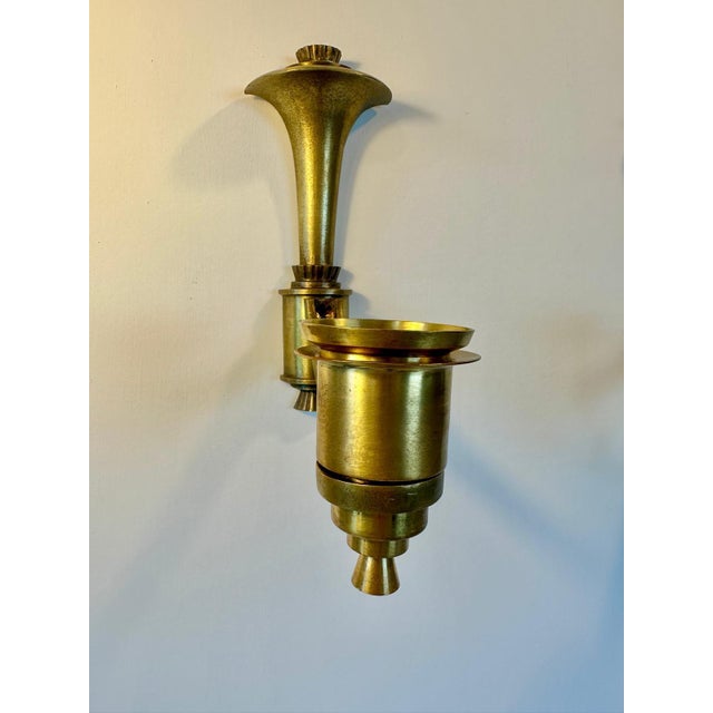 1940s English Bronze Sconces - a Pair For Sale In Miami - Image 6 of 12