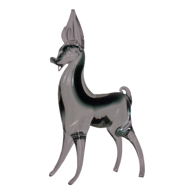 Large Murano Glass Deer, Italy, 1970s For Sale