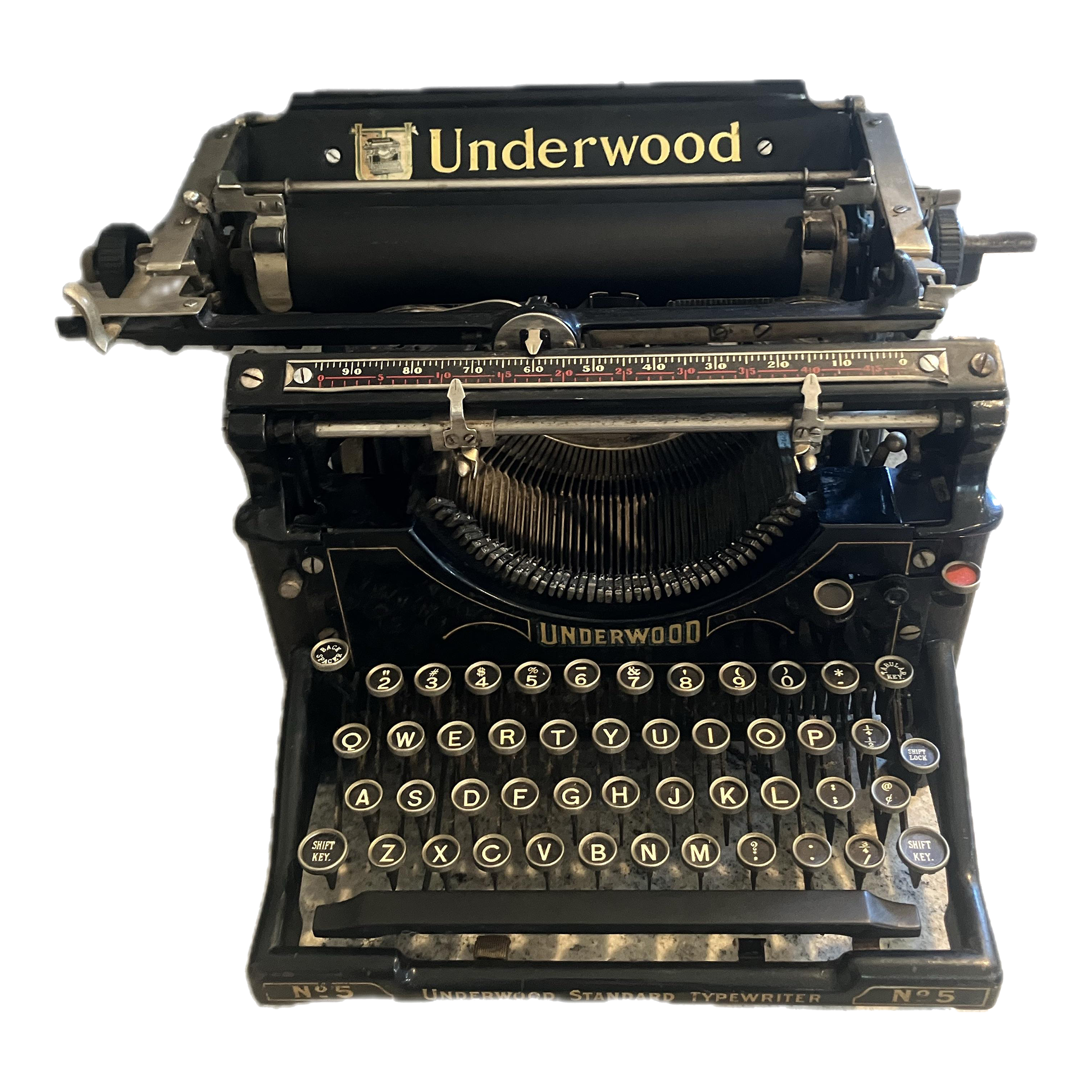 Antique Underwood Typewriter No.5 | Chairish