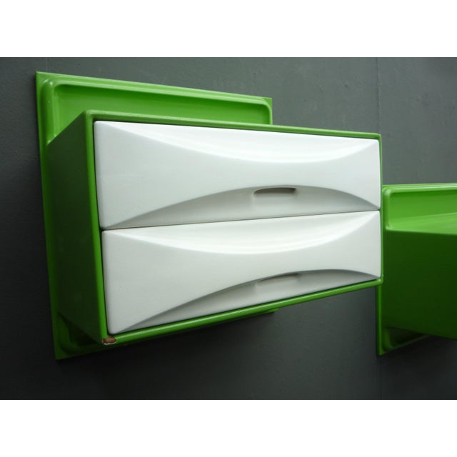 Plastic Wall Shelf with Drawers by Ernest Igl for Wilhelm Werndl, 1960s Set of 2 For Sale - Image 7 of 15