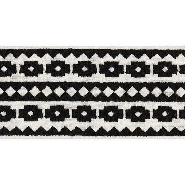 Rustic Sample - Schumacher Talitha Tape in Black For Sale - Image 3 of 3