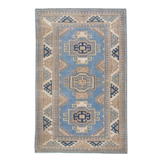 Vintage Turkish Rug 4'4" x 6'9" For Sale