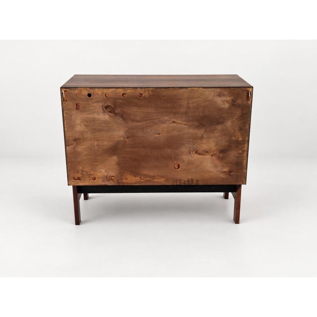 1960s Low Sideboard in Rosewood with Sliding Doors, Denmark, 1960s For Sale - Image 5 of 18