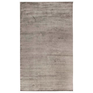 Contemporary Silver Handmade Wool Rug by Doris Leslie Blau For Sale