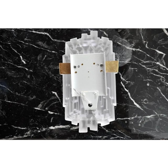 Glass Austrian Wall Lamp in Frosted Glass by J.T Kalmar, 1970 For Sale - Image 7 of 8