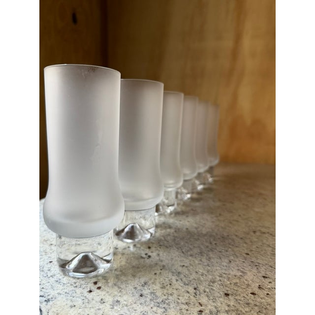 Vintage Frosted Highball Glasses, 1970, Set of 6 For Sale - Image 6 of 14
