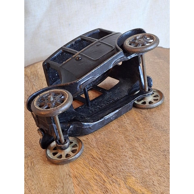 Share Antique Arcade Cast Iron Ford Model T Tudor Sedan Toy C. 1925 Original Paint For Sale - Image 12 of 17