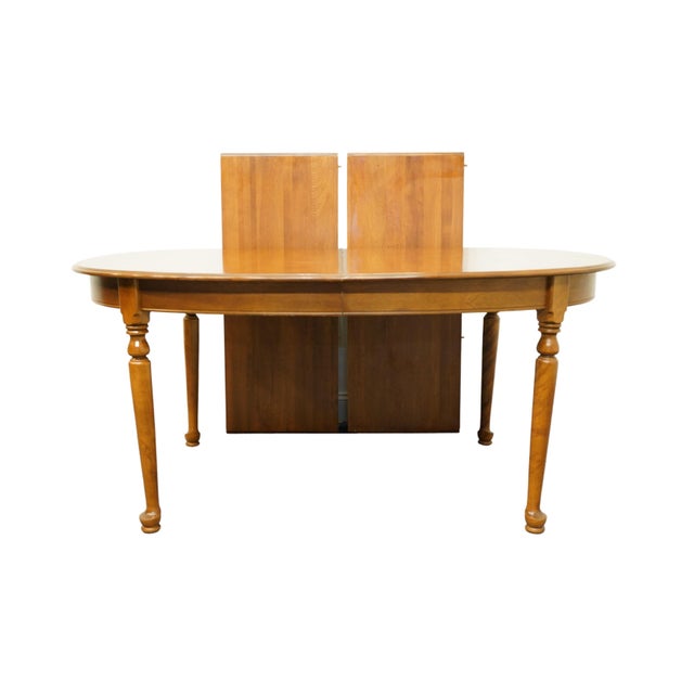Ethan Allen Heirloom Nutmeg Maple 101" Oval Dining Table 106114 Chairish