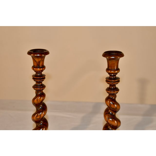 Pair of English Candlesticks With Graduated Twist For Sale - Image 4 of 6