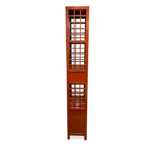 Chinese Asian Red Ningbo Bookcase For Sale - Image 3 of 5