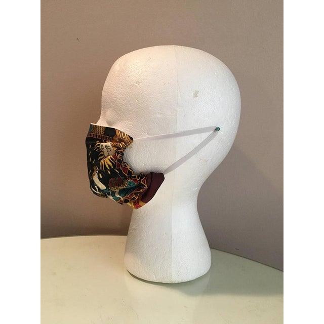 1990s Hermes Handmade Le Tarot Silk Scarf Face Mask For Sale In Philadelphia - Image 6 of 6