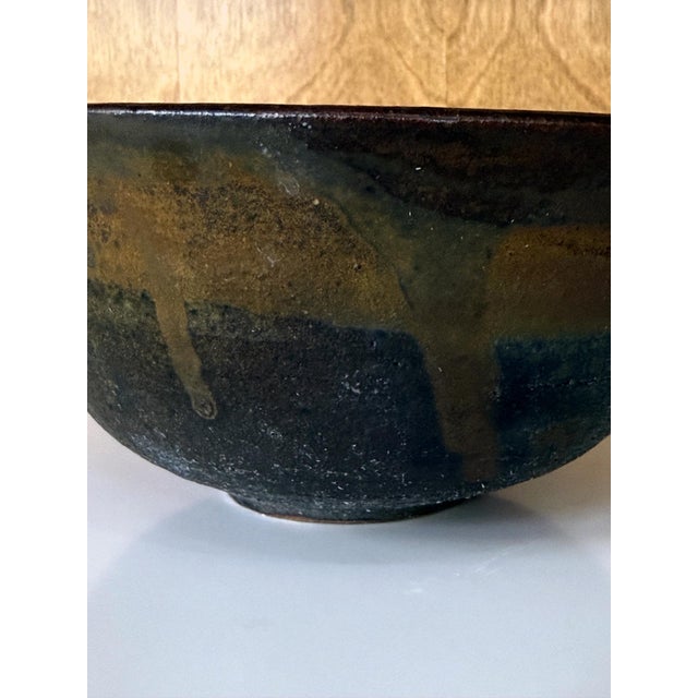 Large Ceramic Bowl with Abstract Glaze by Toshiko Takaezu For Sale - Image 10 of 15
