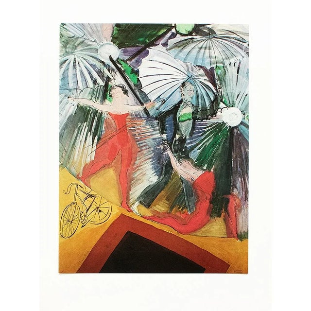1970 After Raoul Dufy "The Trapeze Artists", Full-Color Parisian Print For Sale In Dallas - Image 6 of 7