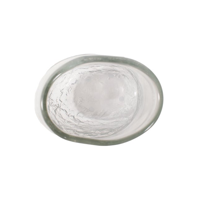 Transparent Portage Ice Clear Abstract Glass Vase- Medium For Sale - Image 8 of 11