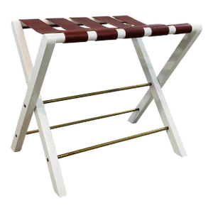 Made Goods Modern Aged Saddle Leather Luggage Rack