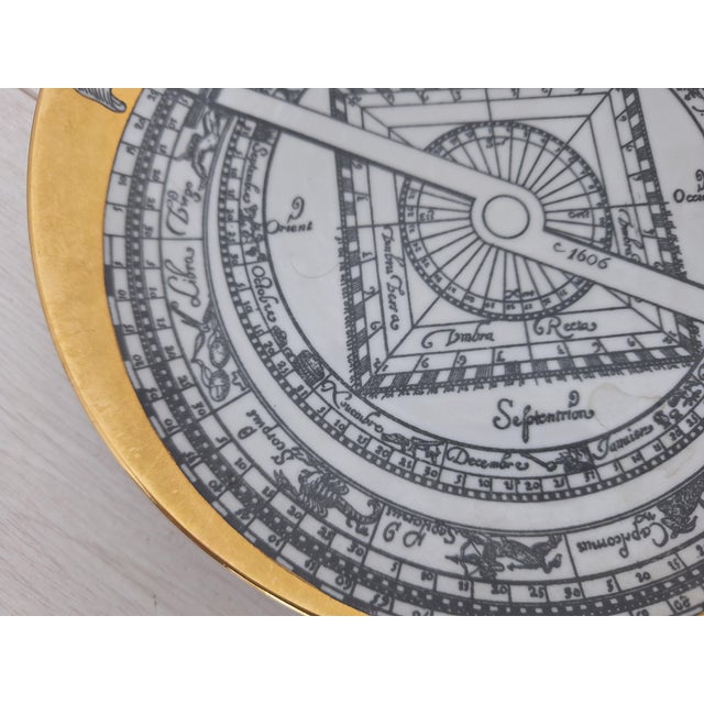 Astrolabio Series Plate in Silk-Screened White Porcelain by Piero Fornasetti, 1960s For Sale - Image 14 of 18